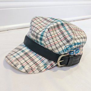 Newsboy plaid hat cap